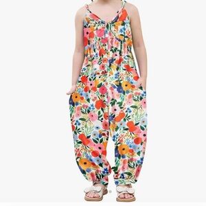 Floral romper and hair clip/bow